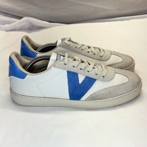 Victoria Shoes Berlin Leather Womens EU 40 US 9 White Lace Up Sneakers